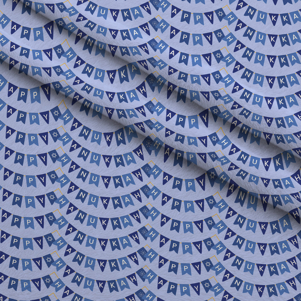 Hanukkah Gifts Pattern 13 Blue Fleece Fabric — fleece fabric folded close-up preview (mv-fleece-v1:lying)