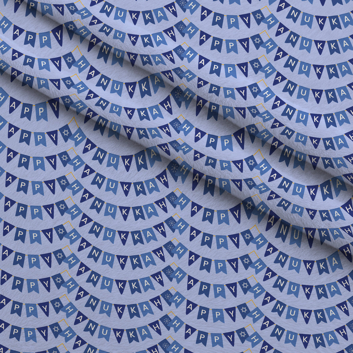 Hanukkah Gifts Pattern 13 Blue Fleece Fabric — fleece fabric folded close-up preview (mv-fleece-v1:lying)