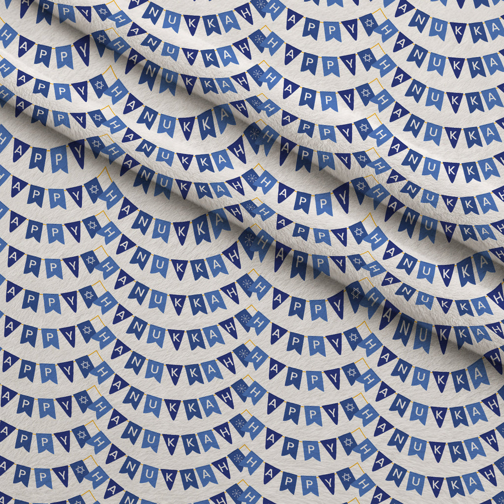 Hanukkah Gifts Pattern 13 White Fleece Fabric — fleece fabric folded close-up preview (mv-fleece-v1:lying)