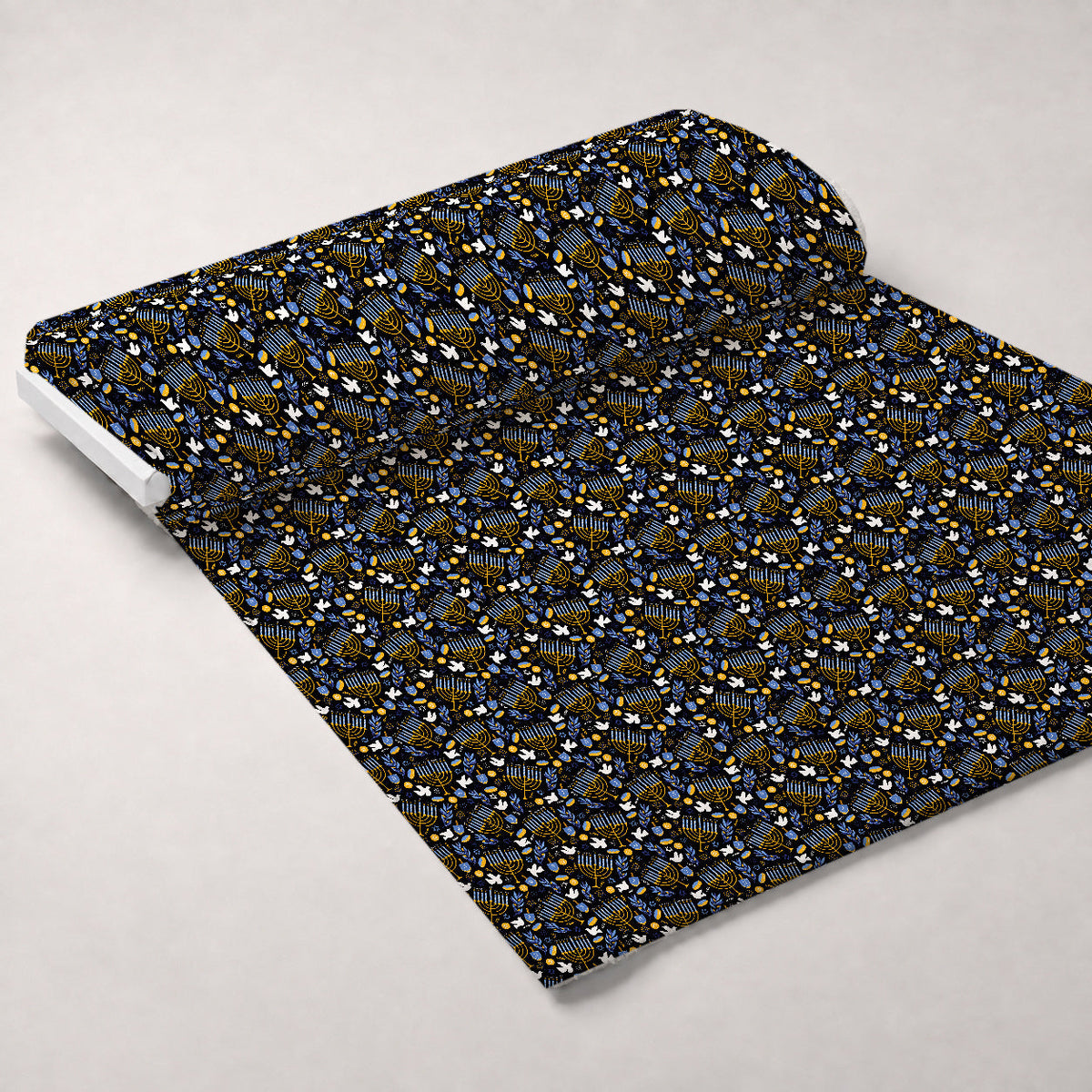 Hanukkah Gifts Pattern 2 Fleece Fabric — fleece fabric unrolled bolt preview (mv-fleece-v1:bolt)