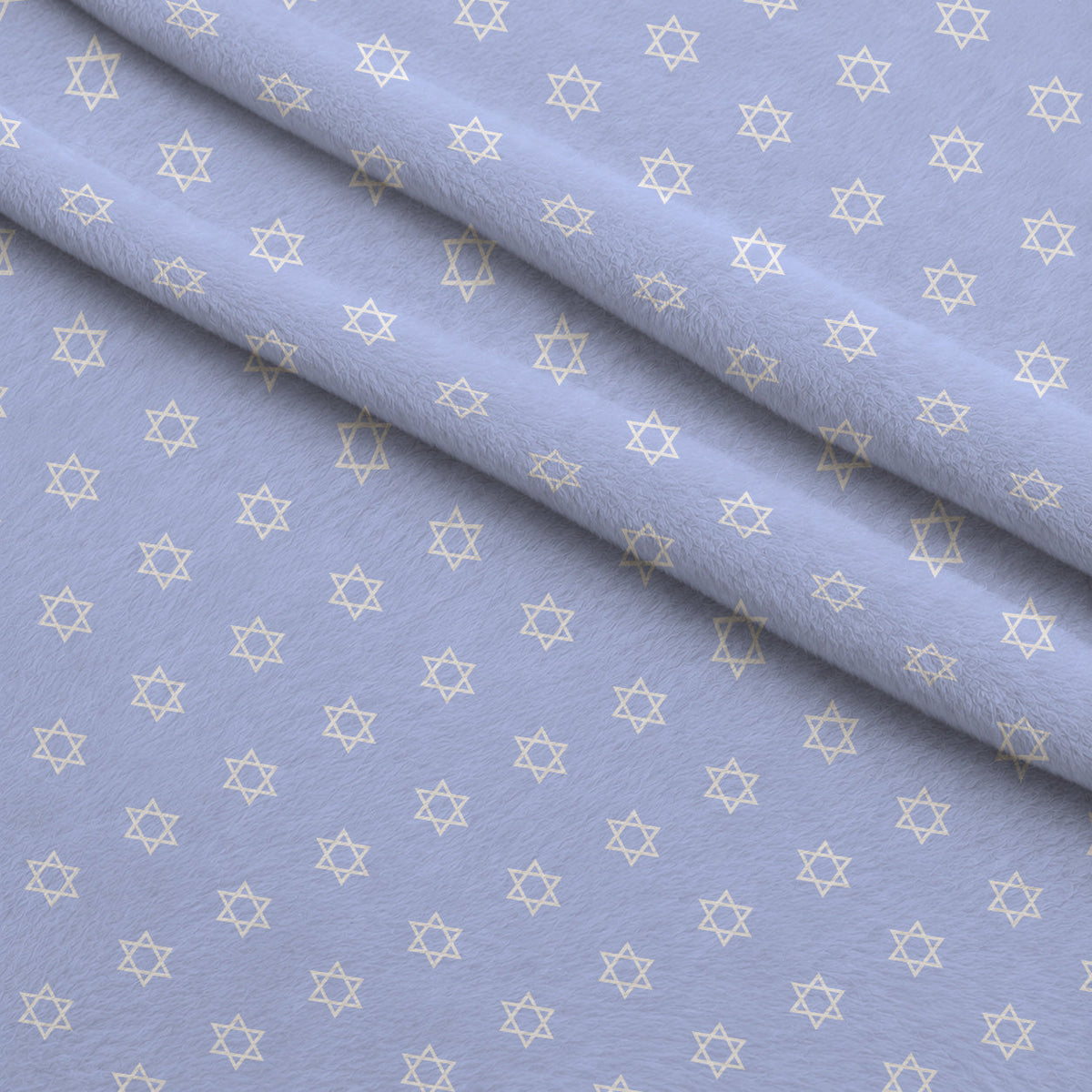 Hanukkah Gifts Pattern 3 Blue Fleece Fabric — fleece fabric folded close-up preview (mv-fleece-v1:lying)