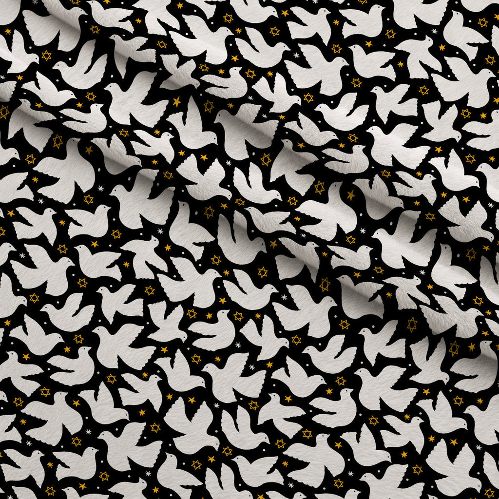 Hanukkah Gifts Pattern 6 Fleece Fabric — fleece fabric folded close-up preview (mv-fleece-v1:lying)