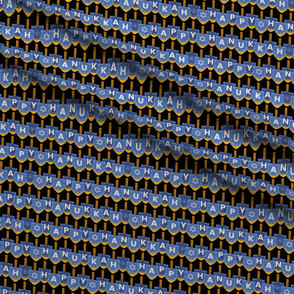 Hanukkah Gifts Pattern 8 Fleece Fabric — fleece fabric folded close-up preview (mv-fleece-v1:lying)
