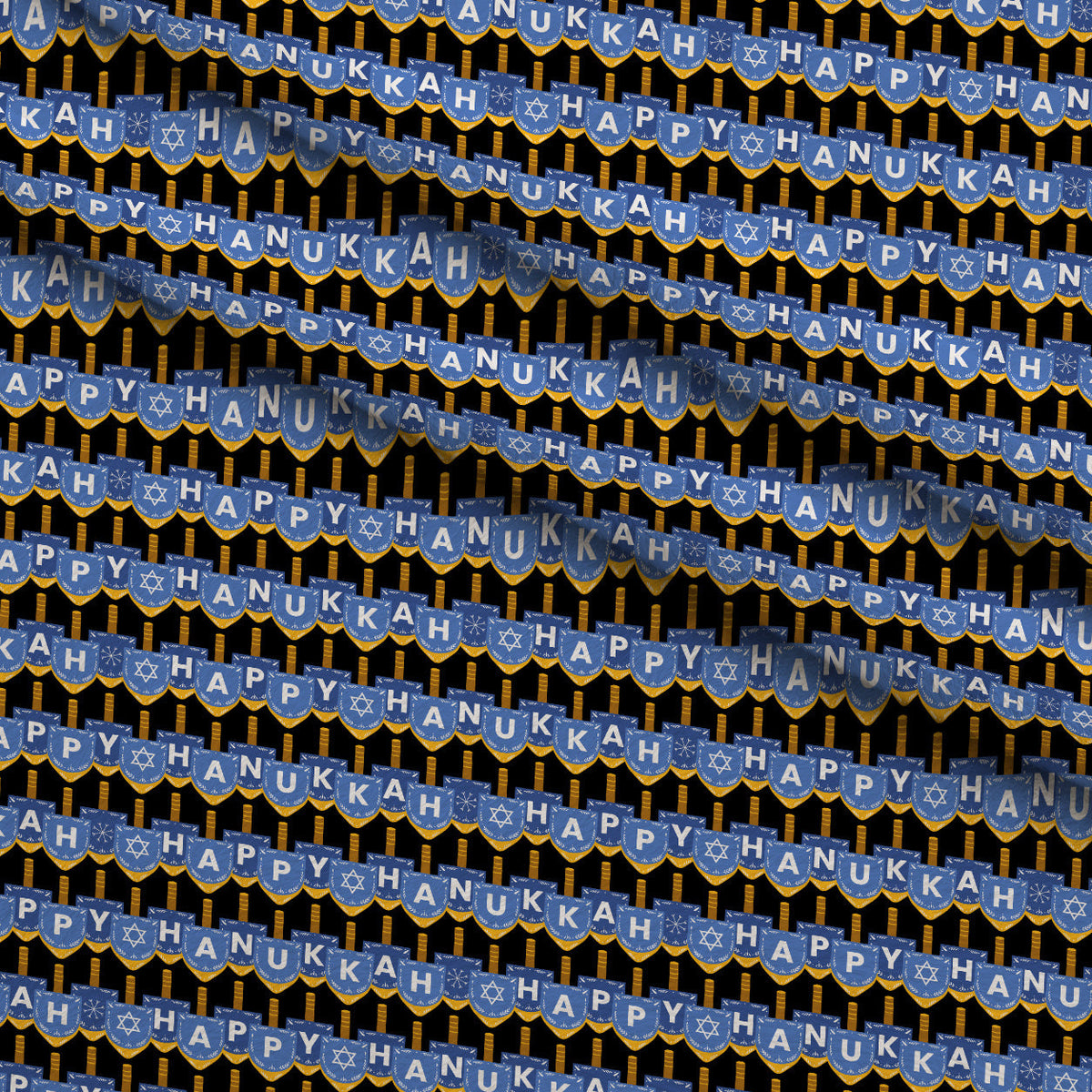 Hanukkah Gifts Pattern 8 Fleece Fabric — fleece fabric folded close-up preview (mv-fleece-v1:lying)