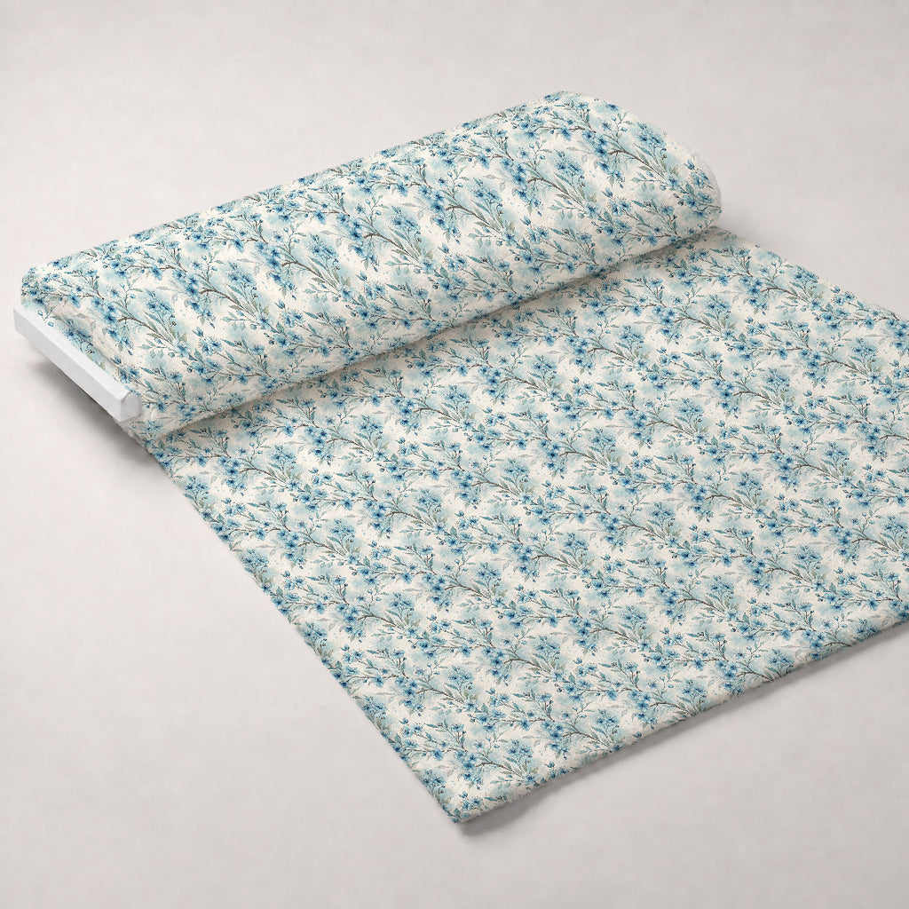 Harbor Blossoms Pattern 19 Fleece Fabric — fleece fabric unrolled bolt preview (mv-fleece-v1:bolt)