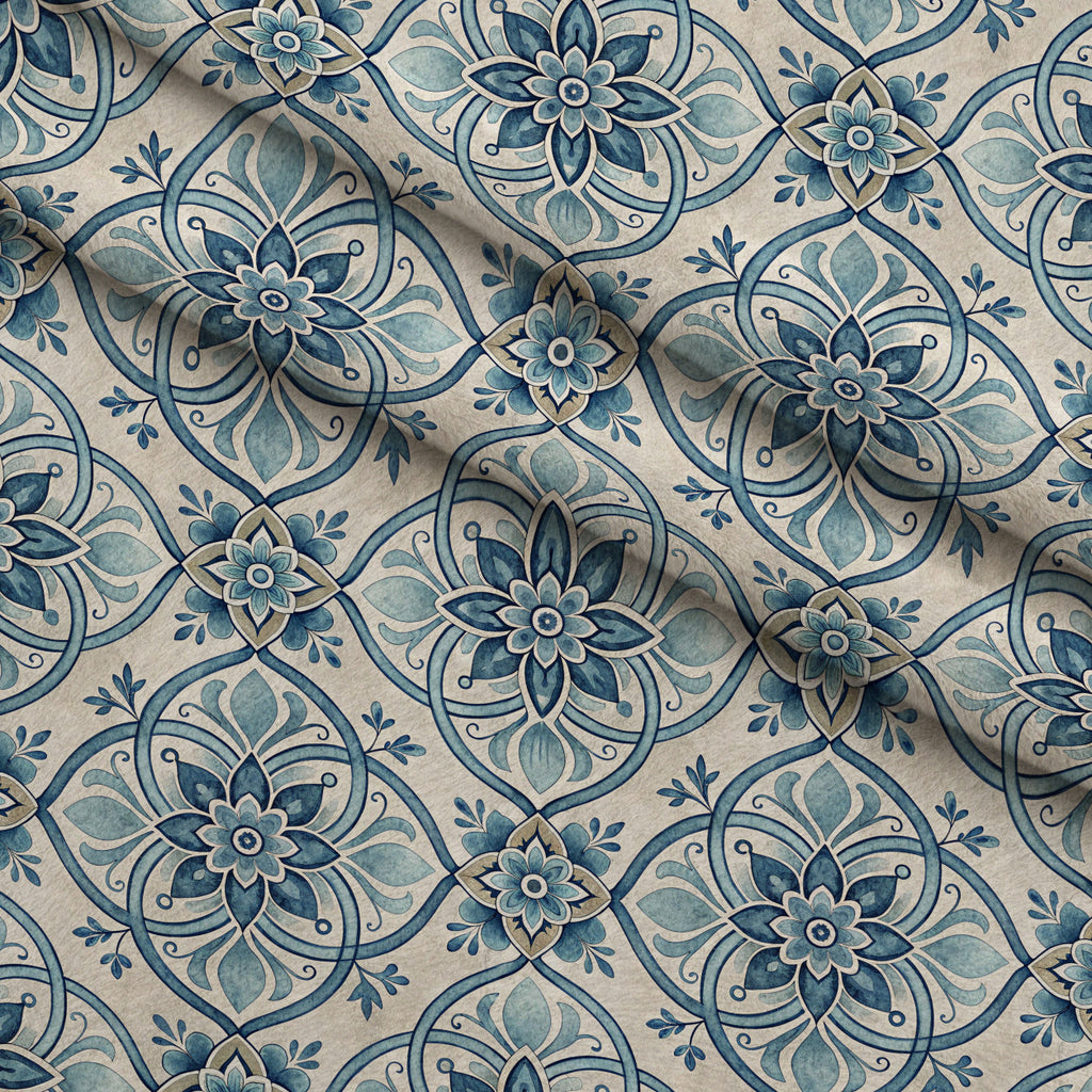 Harbor Blossoms Pattern 7 Fleece Fabric — fleece fabric folded close-up preview (mv-fleece-v1:lying)