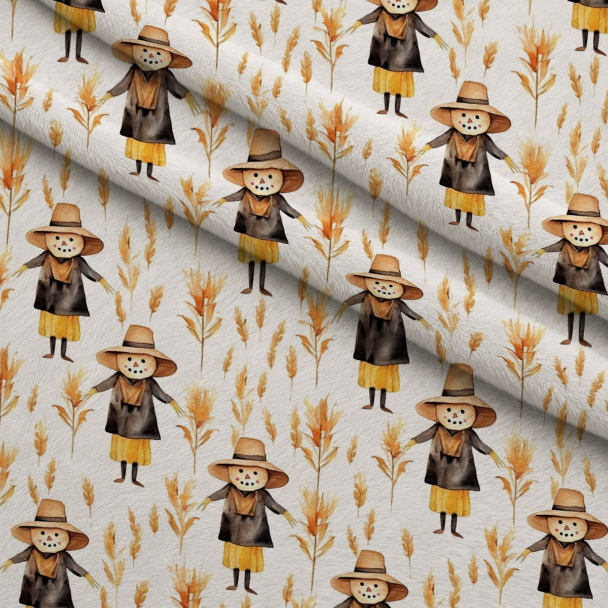 Harvest Maze Pattern 11 Fleece Fabric — fleece fabric folded close-up preview (mv-fleece-v1:lying)