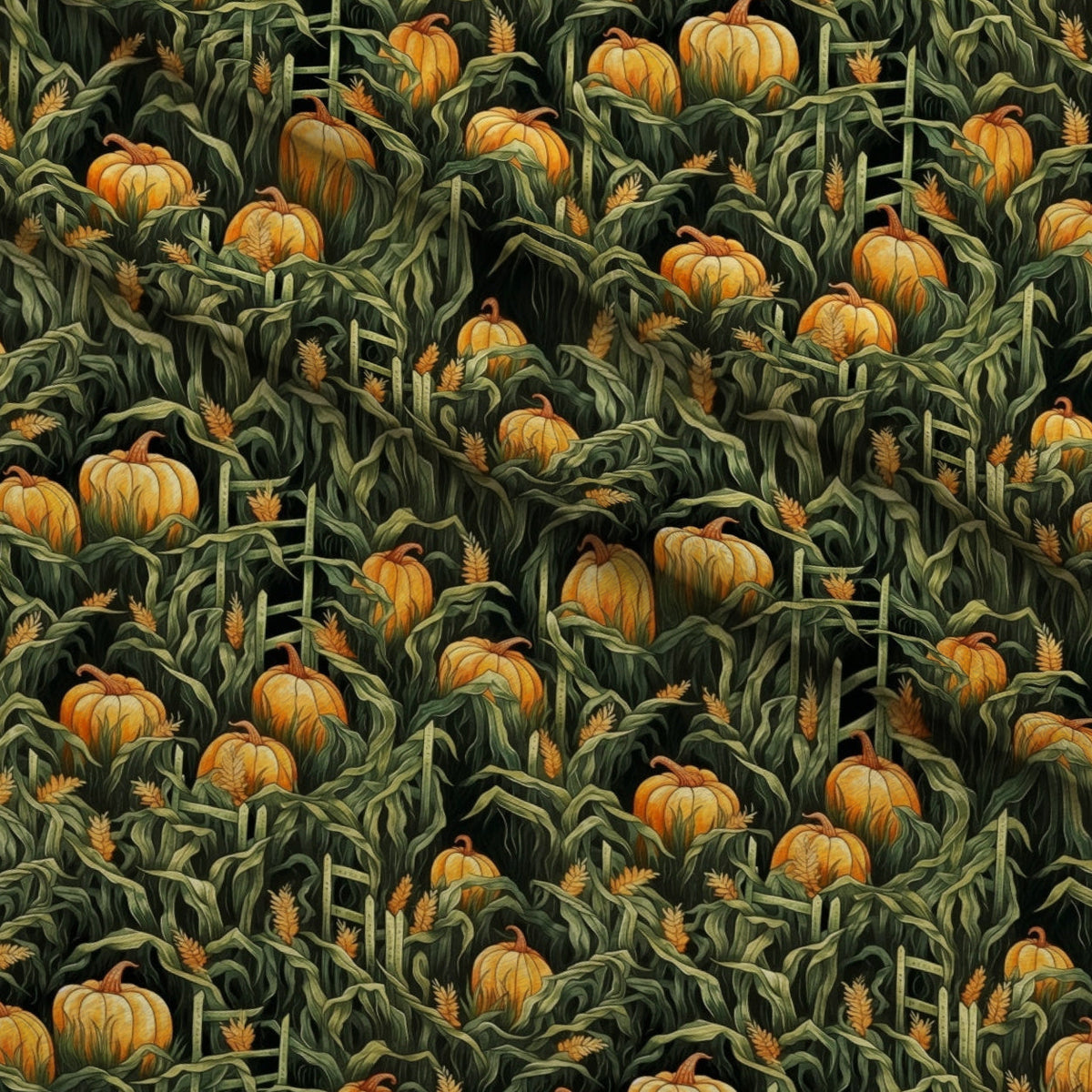 Harvest Maze Pattern 4 Fleece Fabric — fleece fabric folded close-up preview (mv-fleece-v1:lying)