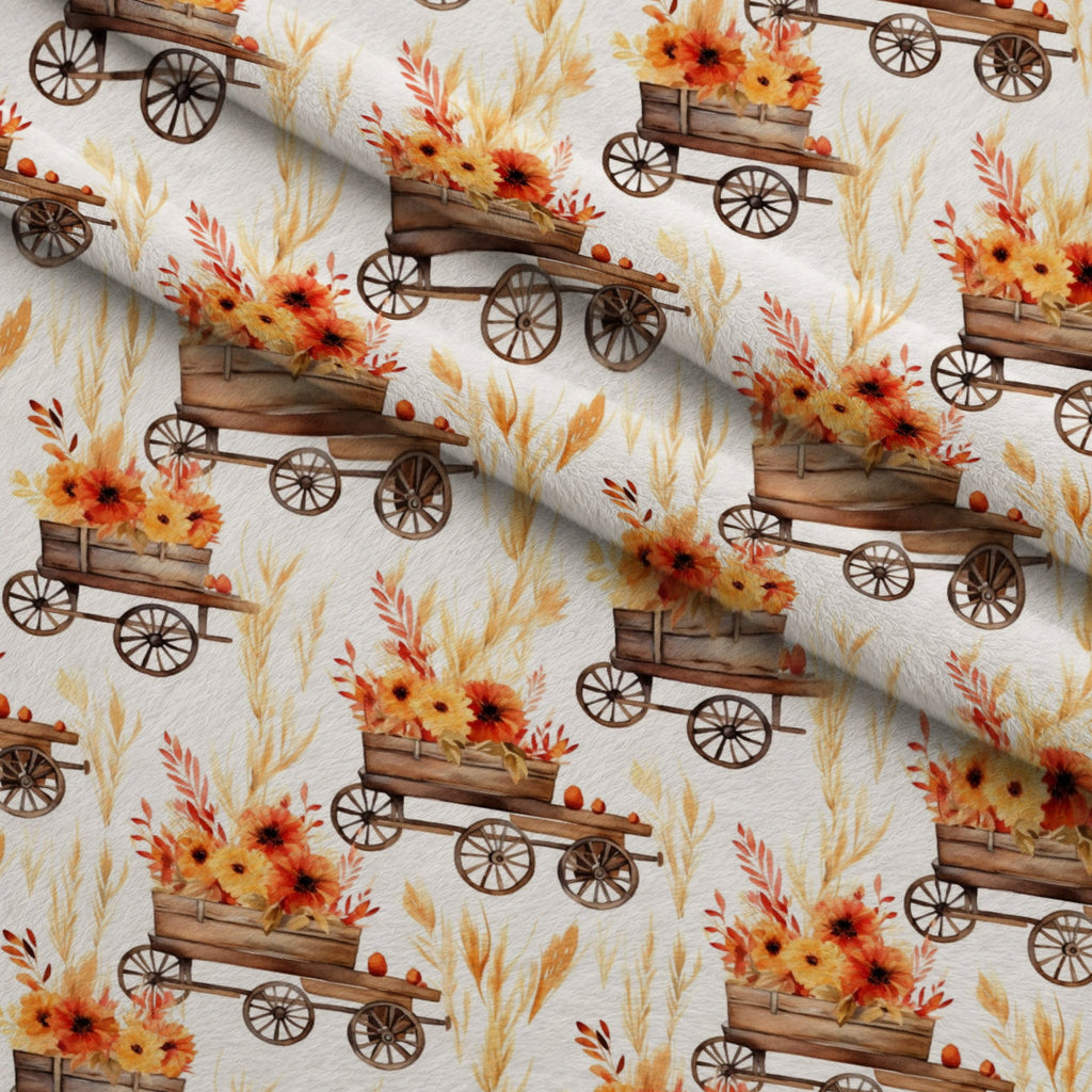 Harvest Maze Pattern 8 Fleece Fabric — fleece fabric folded close-up preview (mv-fleece-v1:lying)