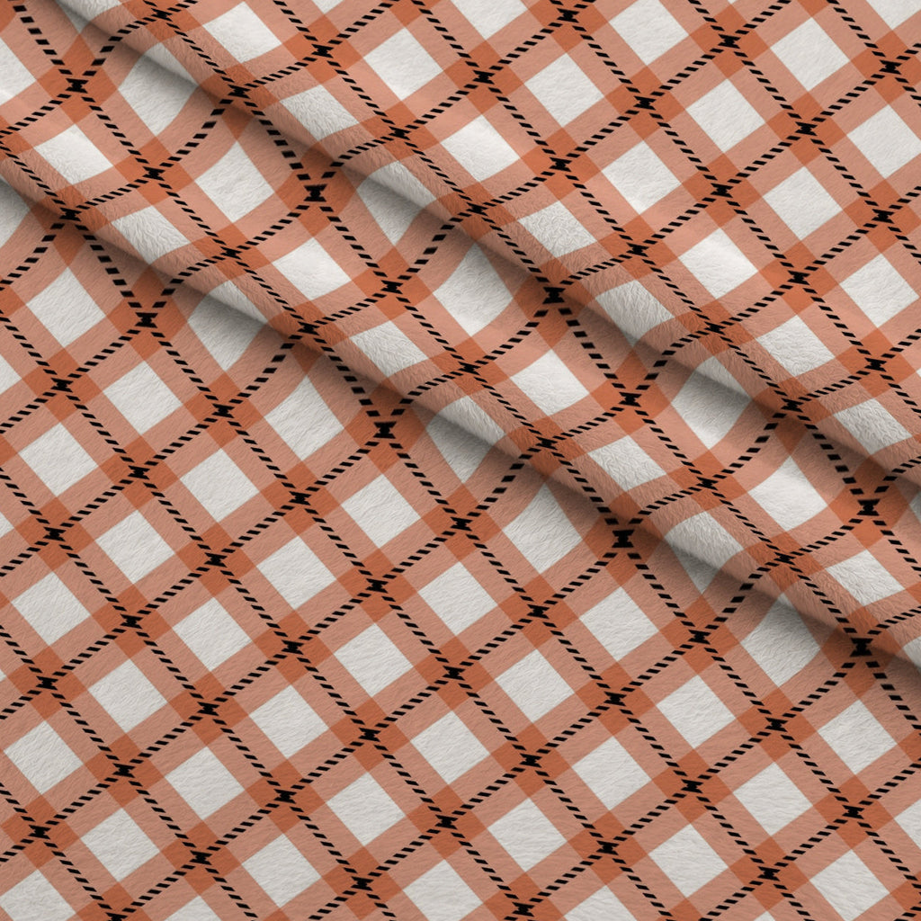 Harvest Tartan Pattern 1 Fleece Fabric — fleece fabric folded close-up preview (mv-fleece-v1:lying)