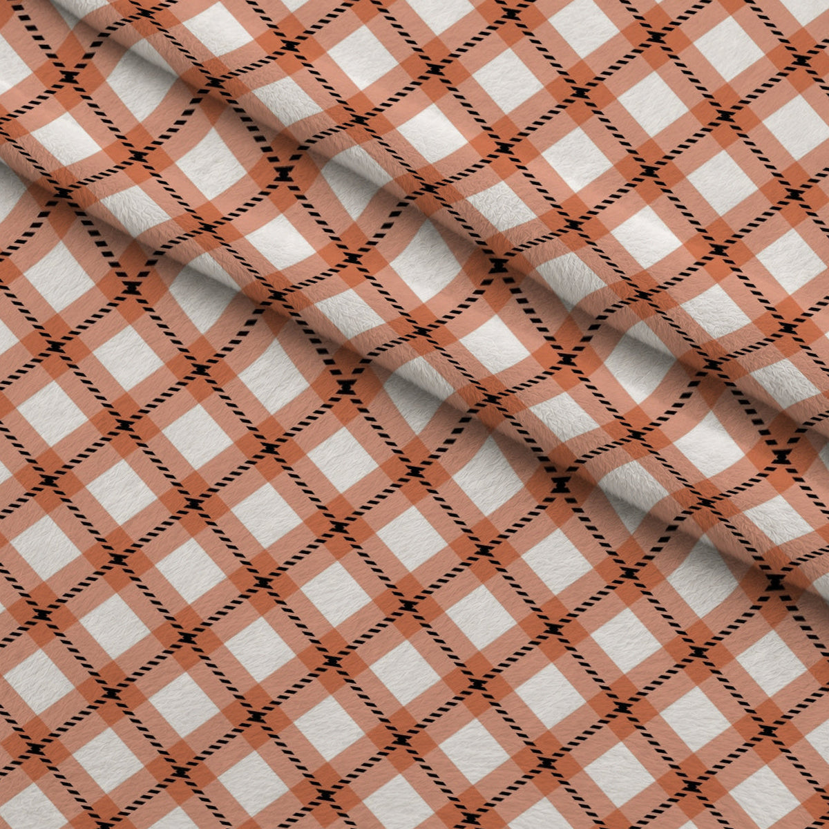 Harvest Tartan Pattern 1 Fleece Fabric — fleece fabric folded close-up preview (mv-fleece-v1:lying)