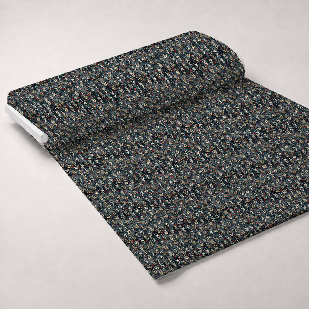 Heavy Metal Pattern 3 Fleece Fabric — fleece fabric unrolled bolt preview (mv-fleece-v1:bolt)