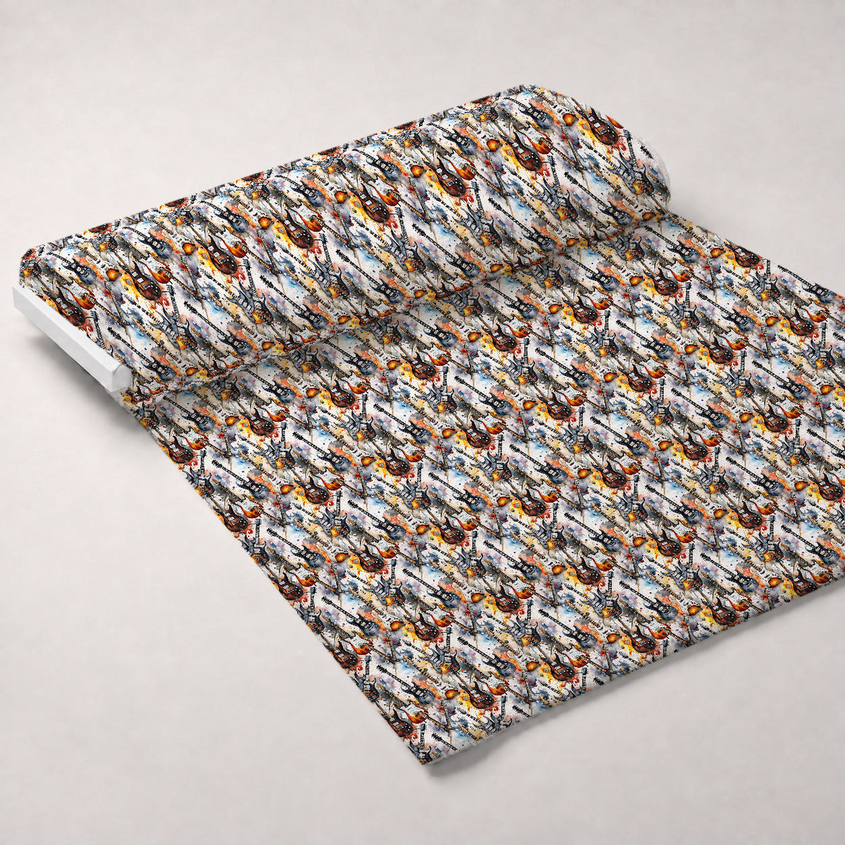 Heavy Metal Pattern 32 Fleece Fabric — fleece fabric unrolled bolt preview (mv-fleece-v1:bolt)