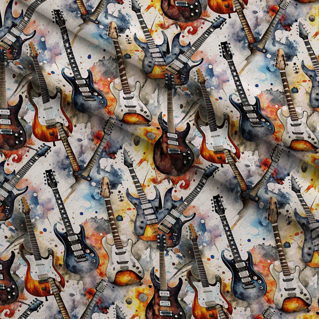 Heavy Metal Pattern 32 Fleece Fabric — fleece fabric folded close-up preview (mv-fleece-v1:lying)