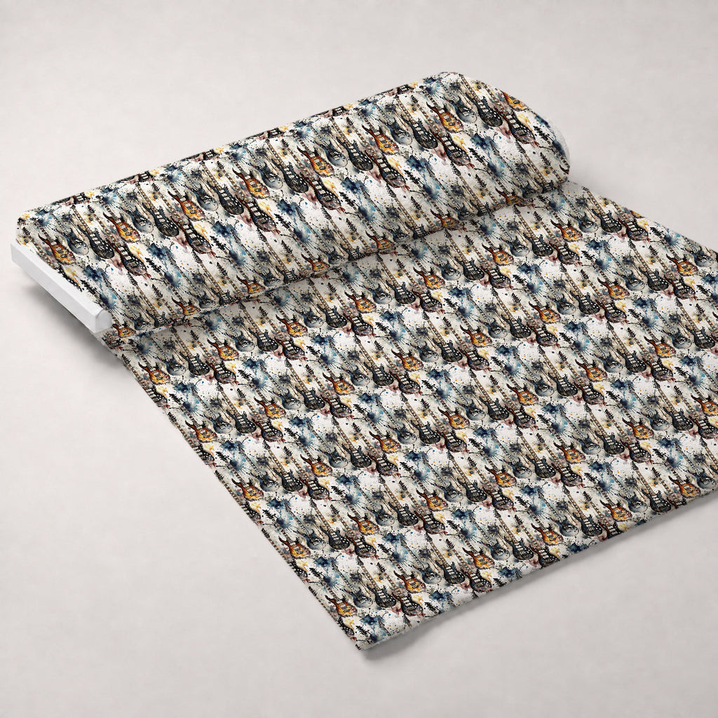 Heavy Metal Pattern 33 Fleece Fabric — fleece fabric unrolled bolt preview (mv-fleece-v1:bolt)