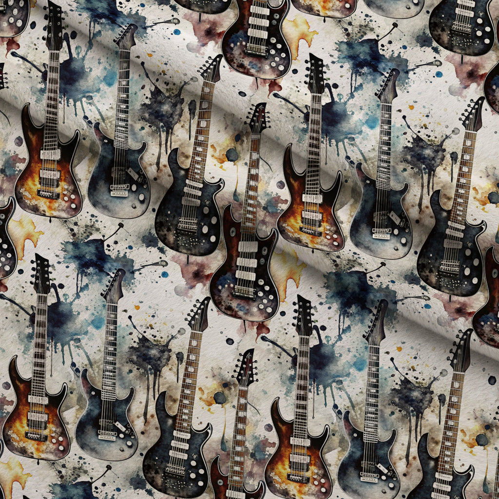 Heavy Metal Pattern 33 Fleece Fabric — fleece fabric folded close-up preview (mv-fleece-v1:lying)