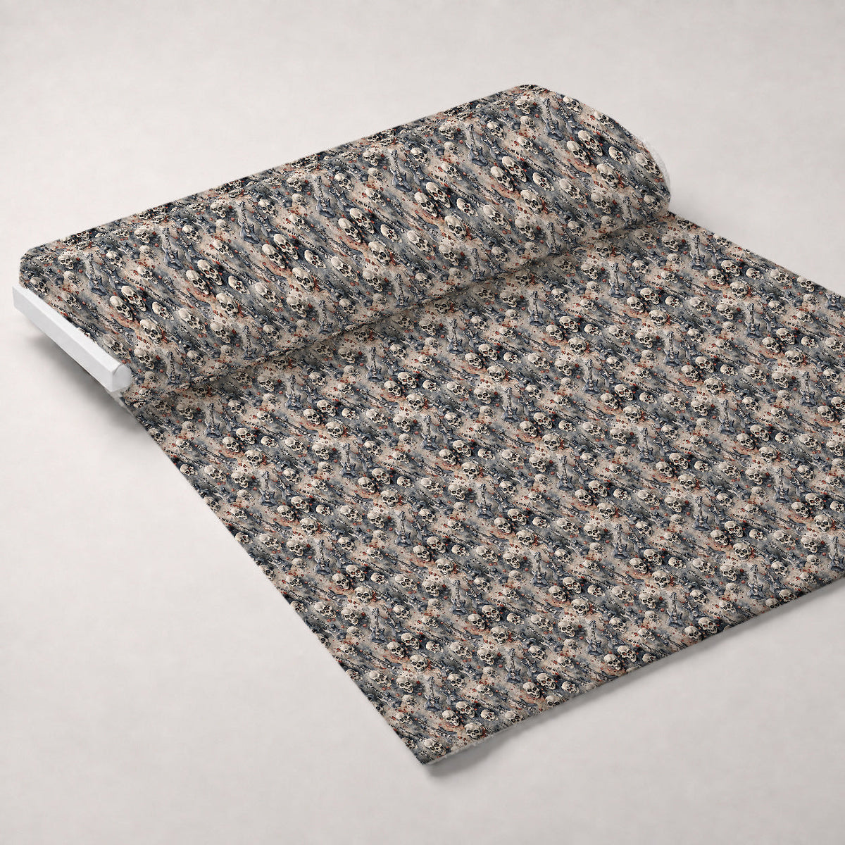 Heavy Metal Pattern 35 Fleece Fabric — fleece fabric unrolled bolt preview (mv-fleece-v1:bolt)