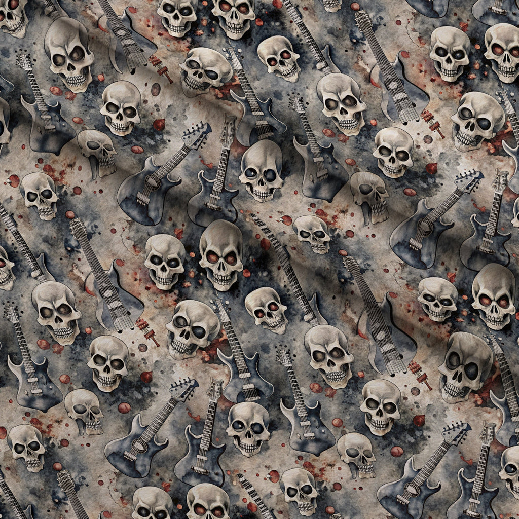 Heavy Metal Pattern 35 Fleece Fabric — fleece fabric folded close-up preview (mv-fleece-v1:lying)