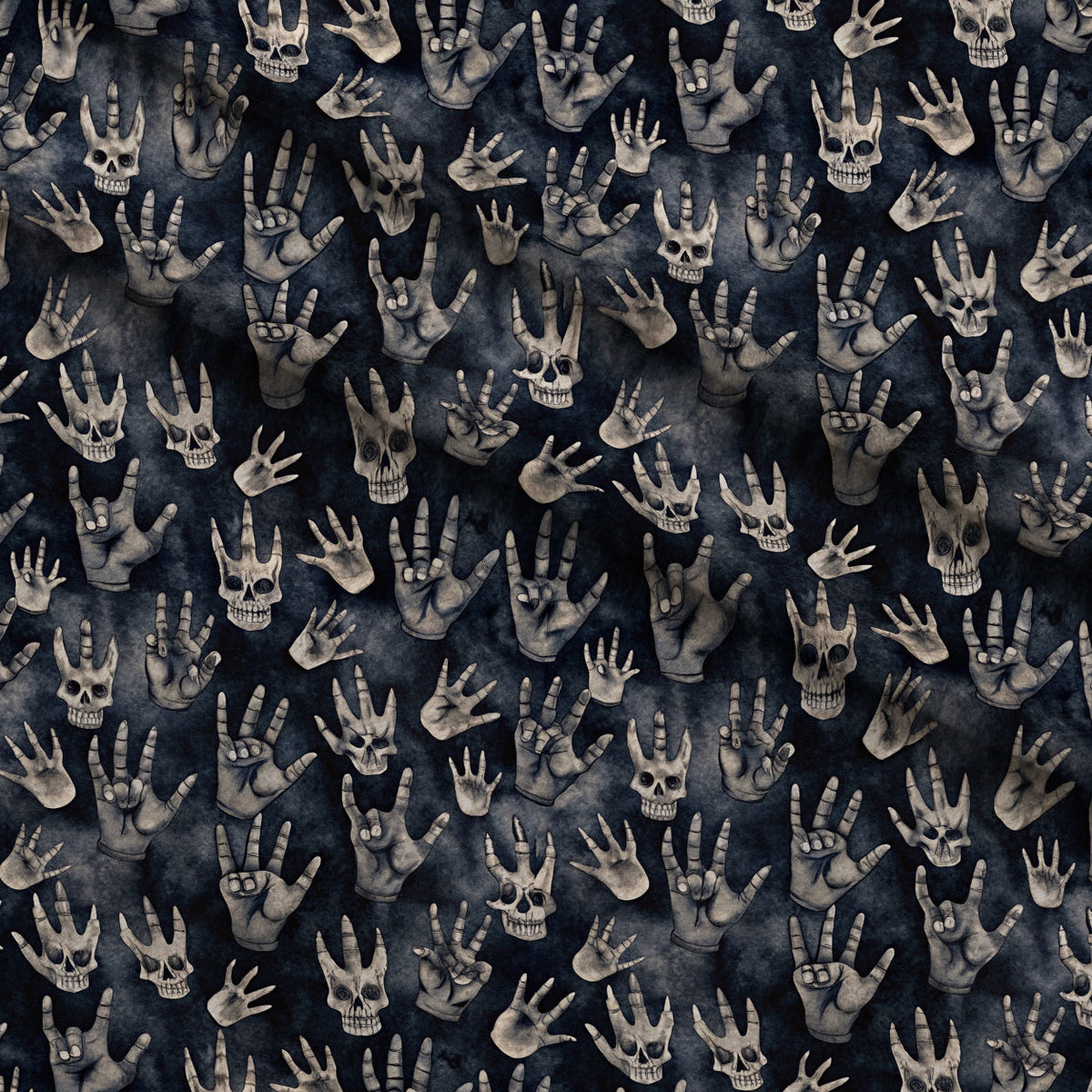 Heavy Metal Pattern 4 Fleece Fabric — fleece fabric folded close-up preview (mv-fleece-v1:lying)
