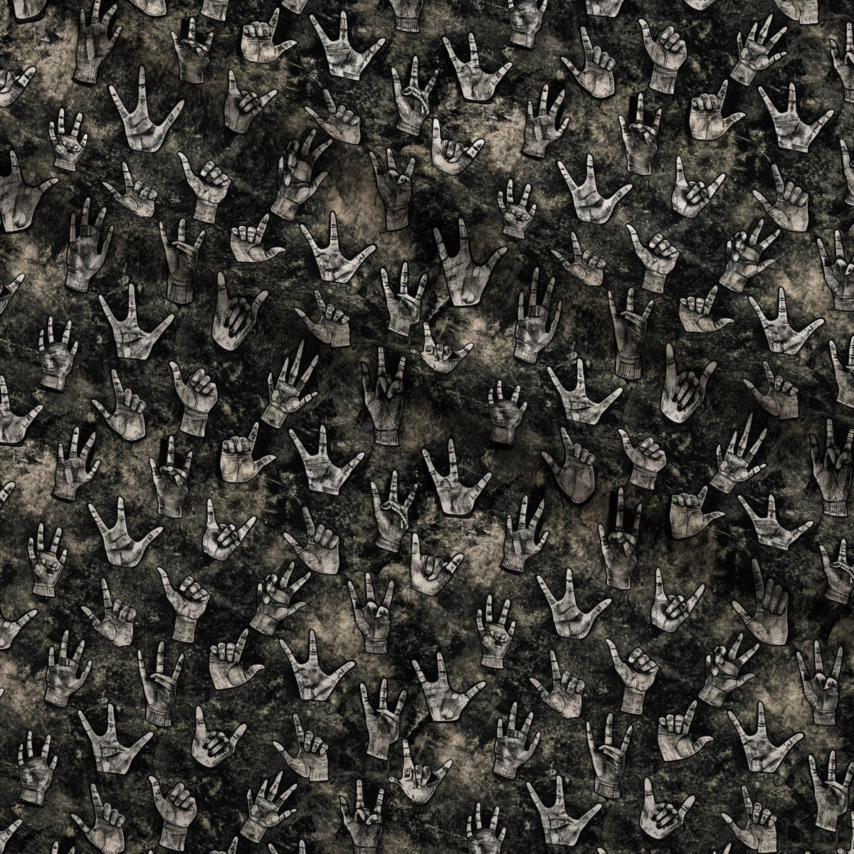 Heavy Metal Pattern 5 Fleece Fabric — fleece fabric folded close-up preview (mv-fleece-v1:lying)