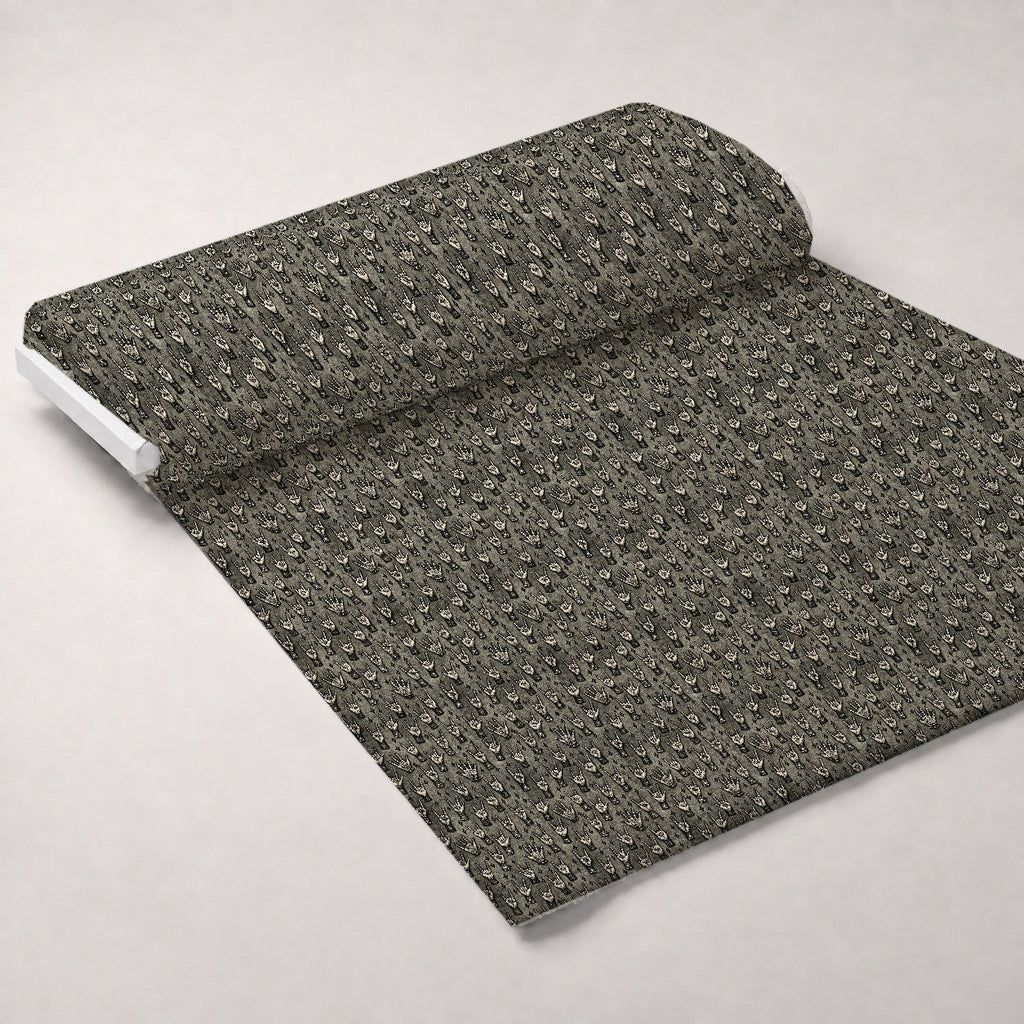 Heavy Metal Pattern 6 Fleece Fabric — fleece fabric unrolled bolt preview (mv-fleece-v1:bolt)