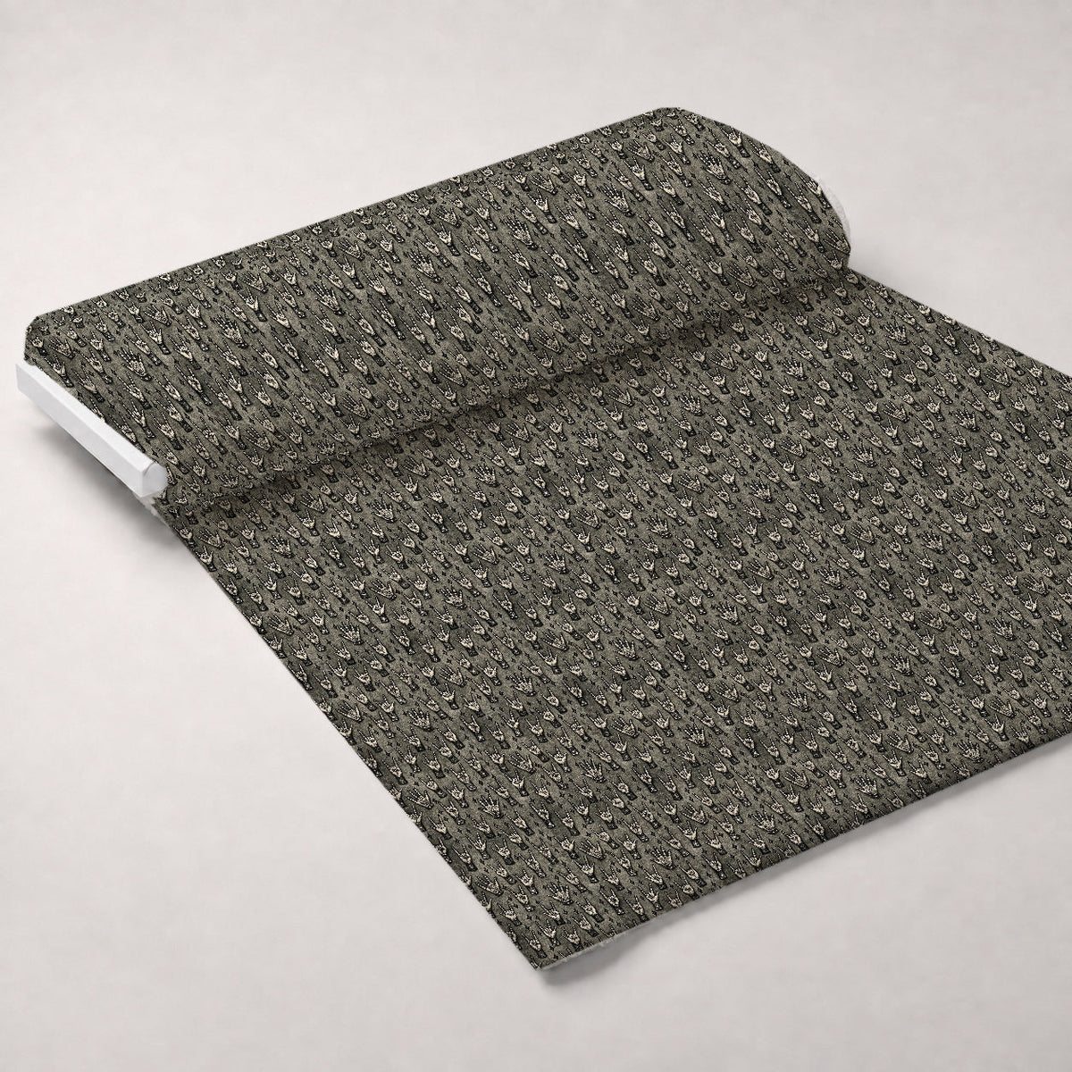 Heavy Metal Pattern 6 Fleece Fabric — fleece fabric unrolled bolt preview (mv-fleece-v1:bolt)