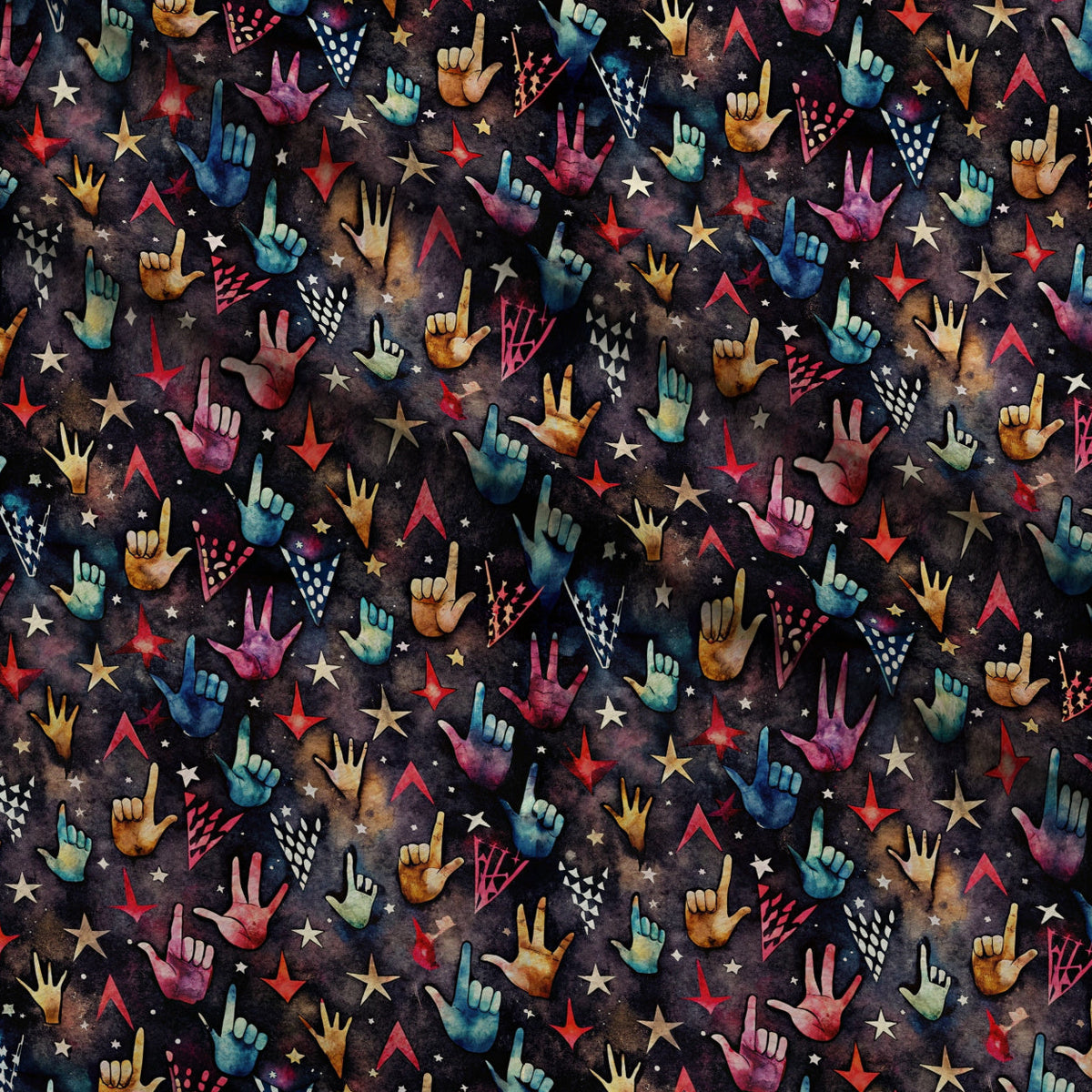 Heavy Metal Pattern 8 Fleece Fabric — fleece fabric folded close-up preview (mv-fleece-v1:lying)