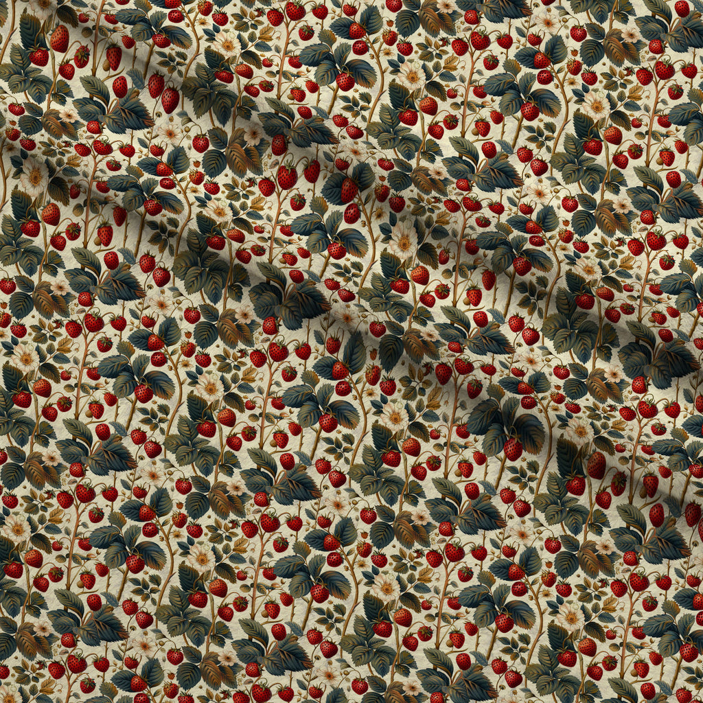 Heirloom Berry Patch Pattern 1 Fleece Fabric — fleece fabric folded close-up preview (mv-fleece-v1:lying)