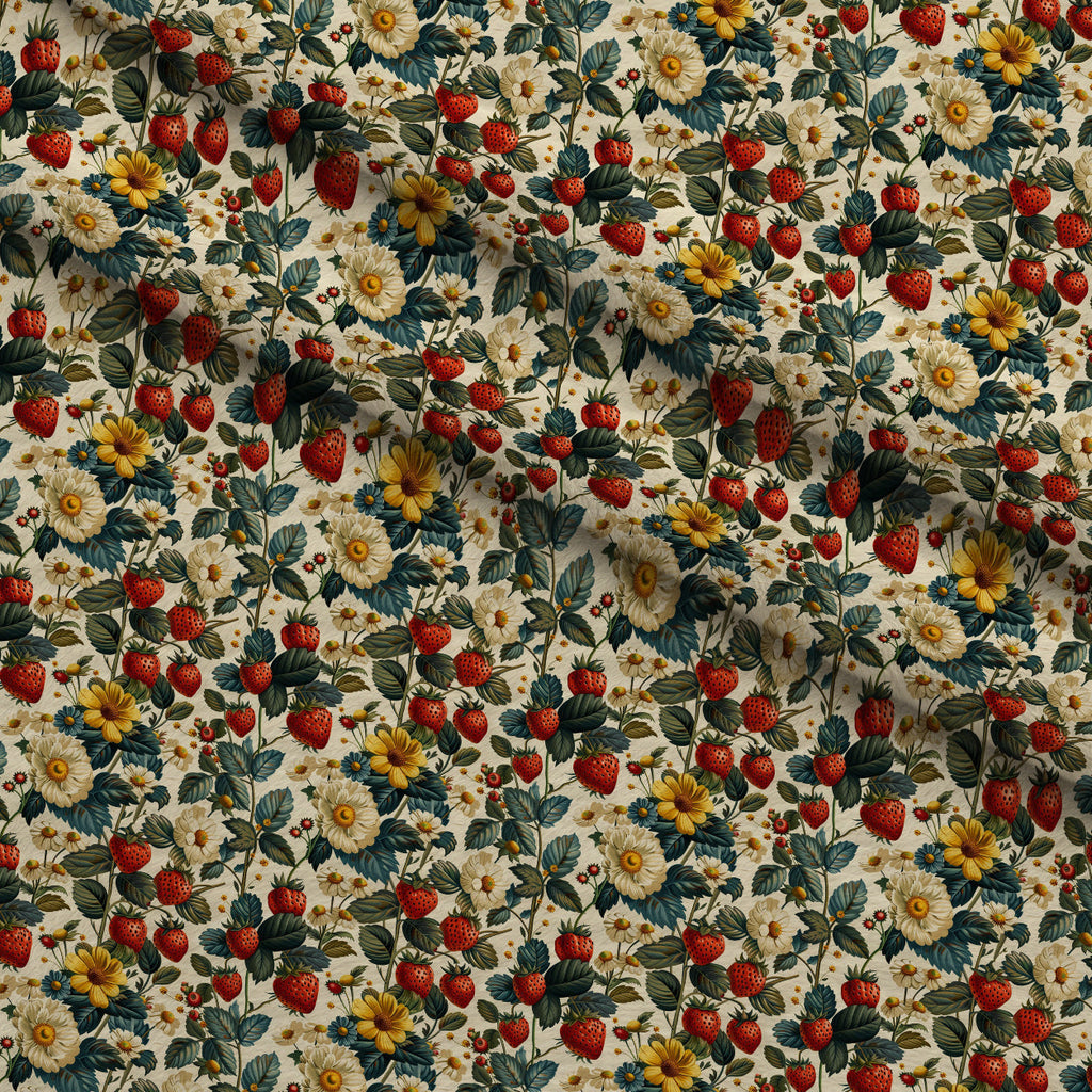 Heirloom Berry Patch Pattern 12 Fleece Fabric — fleece fabric folded close-up preview (mv-fleece-v1:lying)