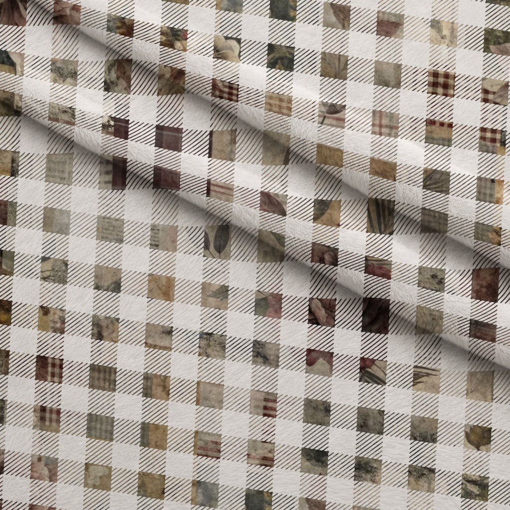 Heirloom Collage Pattern 16 Fleece Fabric — fleece fabric folded close-up preview (mv-fleece-v1:lying)