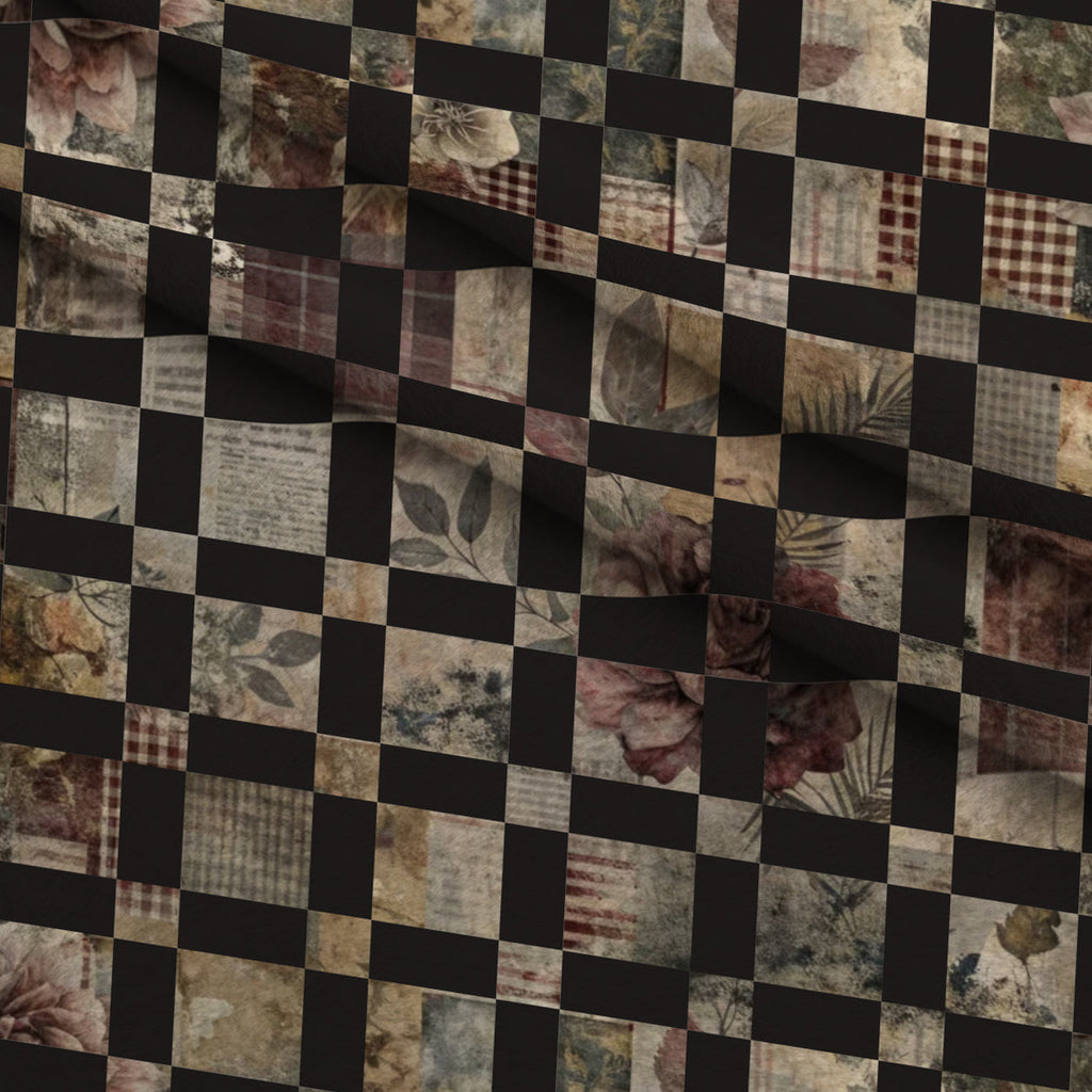Heirloom Collage Pattern 18 Fleece Fabric — fleece fabric folded close-up preview (mv-fleece-v1:lying)