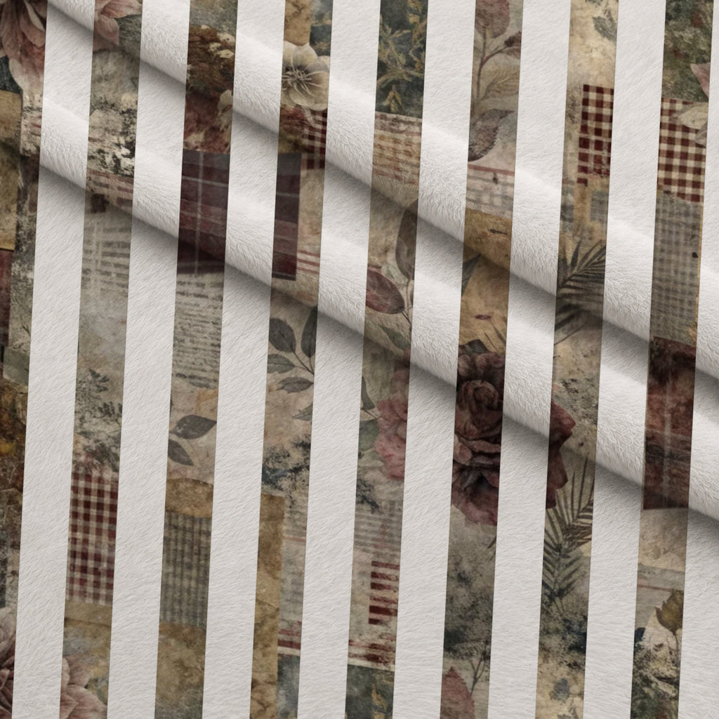 Heirloom Collage Pattern 19 Fleece Fabric — fleece fabric folded close-up preview (mv-fleece-v1:lying)
