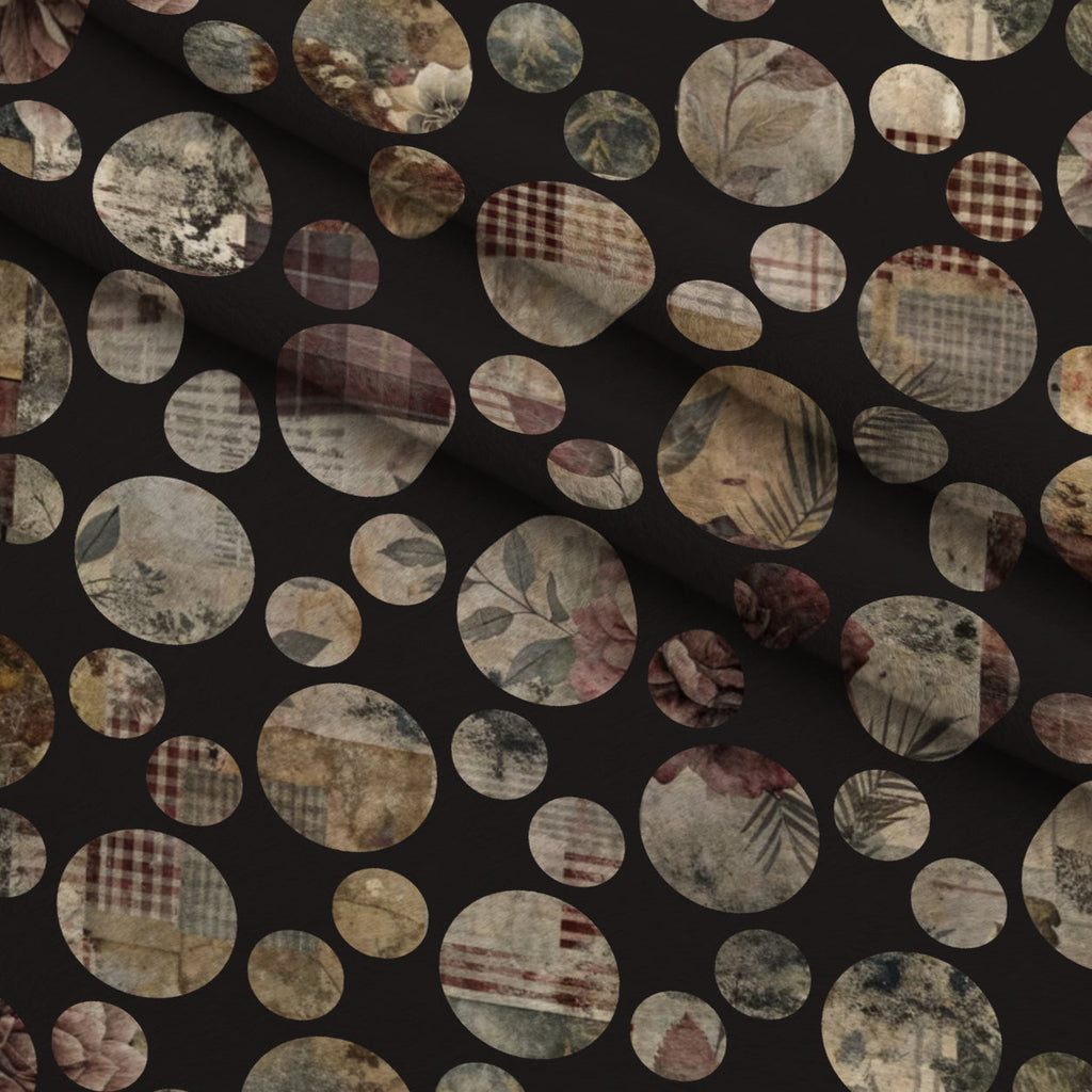 Heirloom Collage Pattern 22 Fleece Fabric — fleece fabric folded close-up preview (mv-fleece-v1:lying)