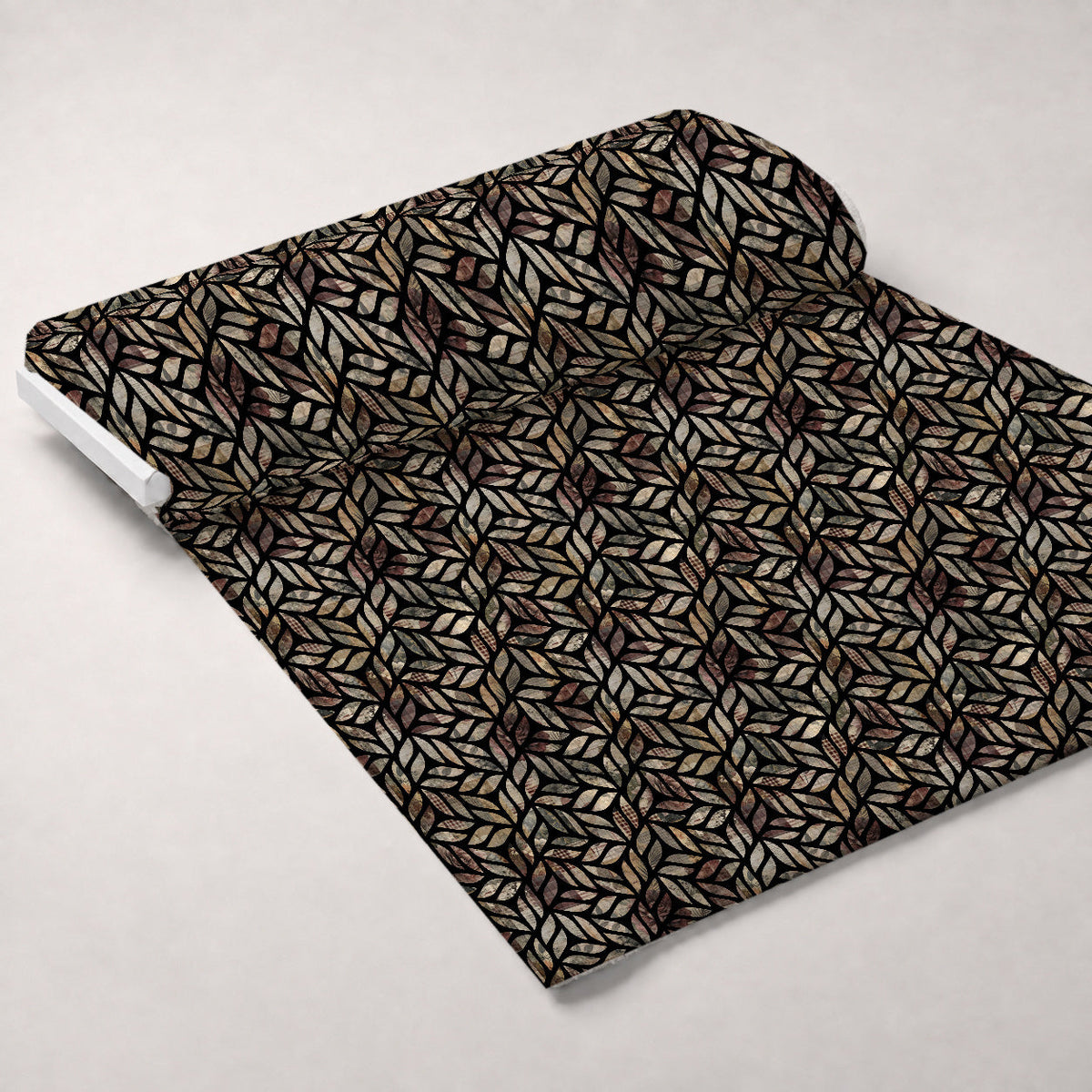 Heirloom Collage Pattern 25 Fleece Fabric — fleece fabric unrolled bolt preview (mv-fleece-v1:bolt)