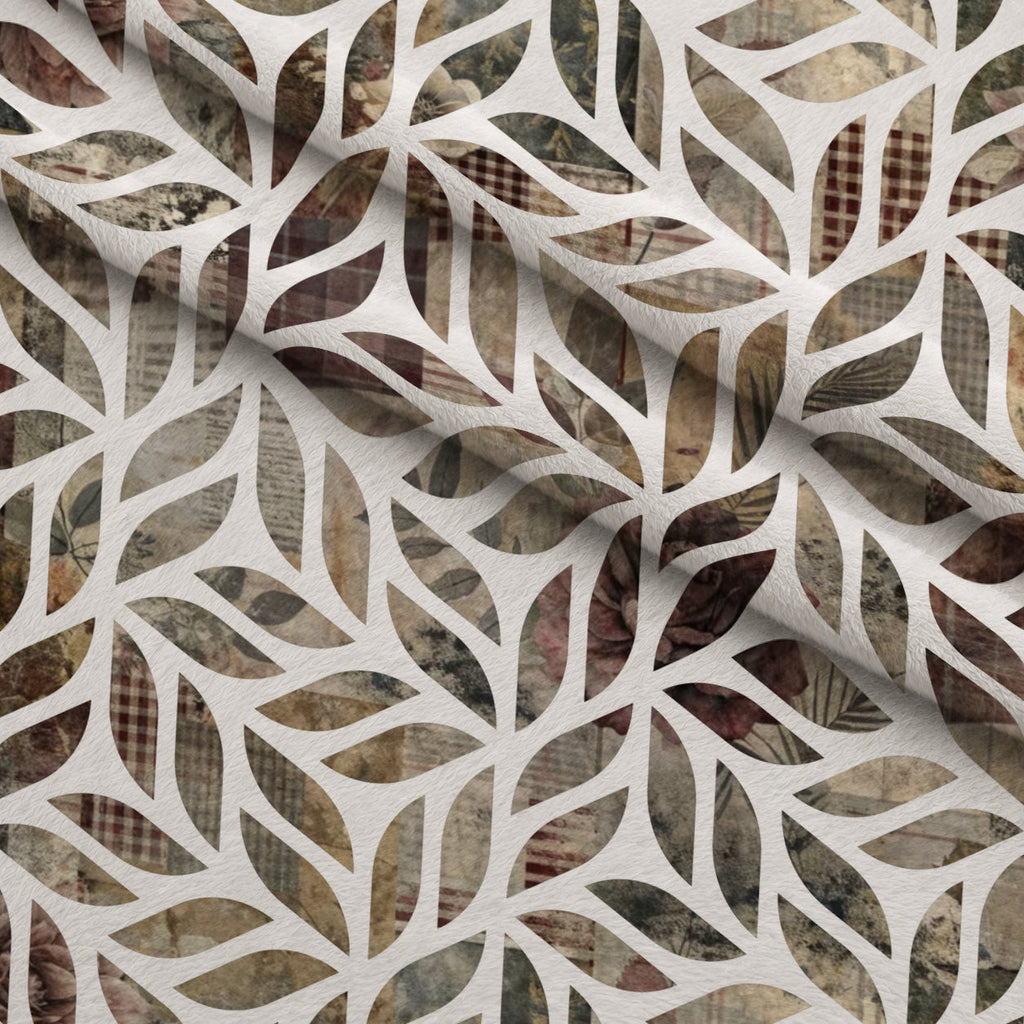 Heirloom Collage Pattern 26 Fleece Fabric — fleece fabric folded close-up preview (mv-fleece-v1:lying)