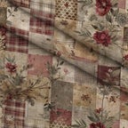 Heirloom Collage Pattern 7 Fleece Fabric — fleece fabric folded close-up preview (mv-fleece-v1:lying)