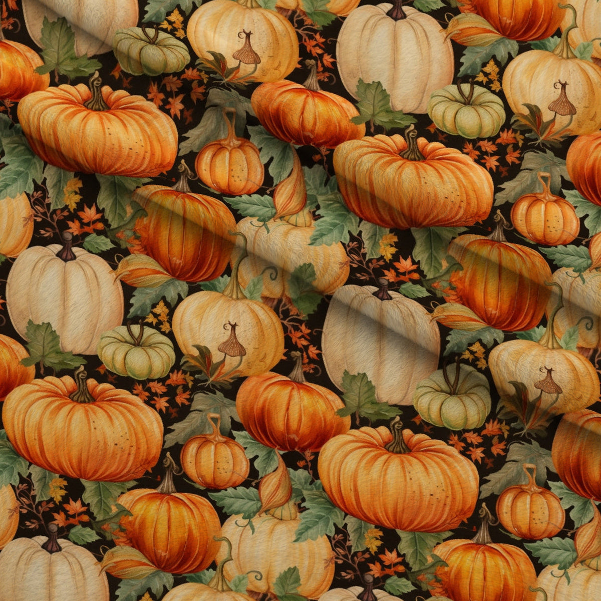 Heirloom Harvest Pattern 18 Fleece Fabric — fleece fabric folded close-up preview (mv-fleece-v1:lying)