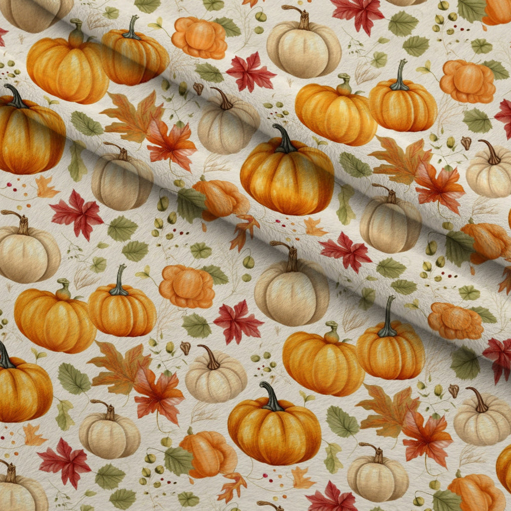 Heirloom Harvest Pattern 5 Fleece Fabric — fleece fabric folded close-up preview (mv-fleece-v1:lying)