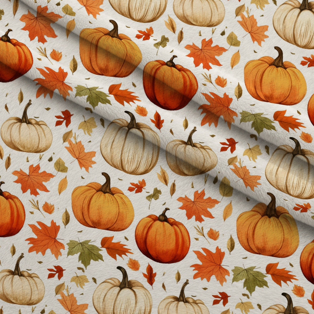 Heirloom Harvest Pattern 8 Fleece Fabric — fleece fabric folded close-up preview (mv-fleece-v1:lying)