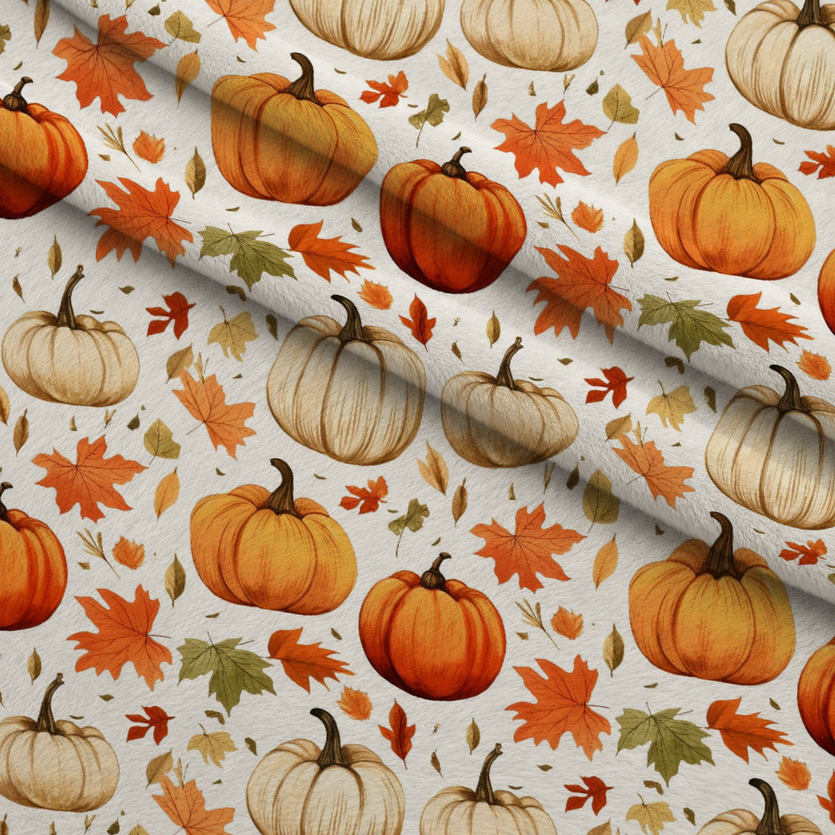 Heirloom Harvest Pattern 8 Fleece Fabric — fleece fabric folded close-up preview (mv-fleece-v1:lying)