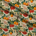 Heirloom Orchard Pattern 1 Fleece Fabric — fleece fabric folded close-up preview (mv-fleece-v1:lying)