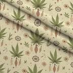 Hemp Dreamcatcher Pattern 7 Fleece Fabric — fleece fabric folded close-up preview (mv-fleece-v1:lying)
