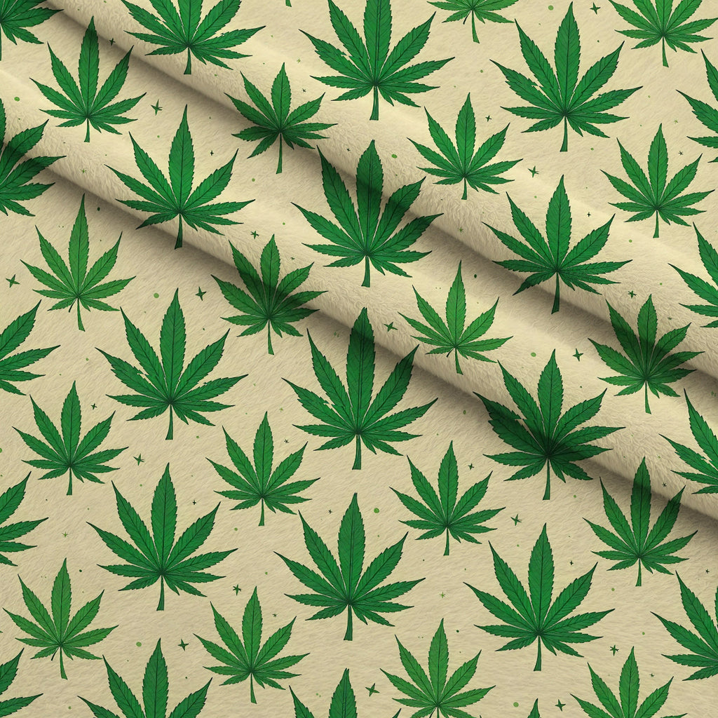 Herbal Haze Pattern 2 Fleece Fabric — fleece fabric folded close-up preview (mv-fleece-v1:lying)