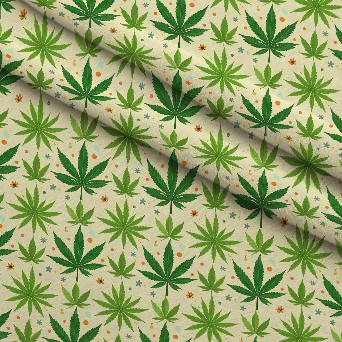 Herbal Haze Pattern 3 Fleece Fabric — fleece fabric folded close-up preview (mv-fleece-v1:lying)