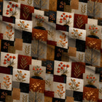 Herbarium Quilt Pattern 1 Fleece Fabric — fleece fabric folded close-up preview (mv-fleece-v1:lying)