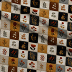 Herbarium Quilt Pattern 2 Fleece Fabric — fleece fabric folded close-up preview (mv-fleece-v1:lying)
