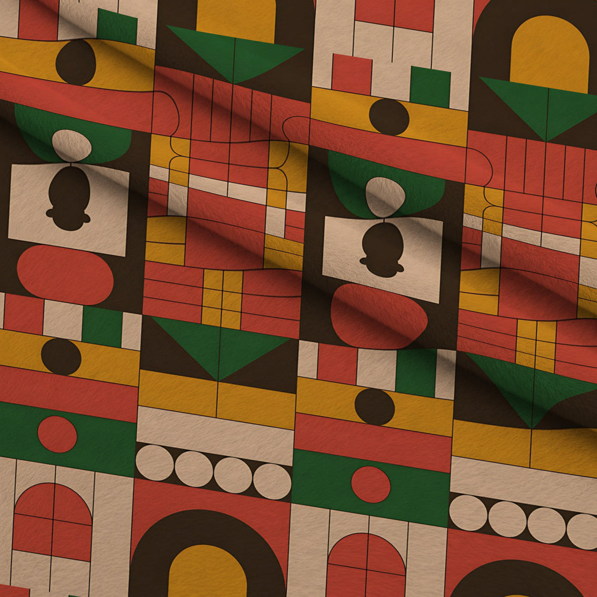 Heritage Portraits Pattern 17 Fleece Fabric — fleece fabric folded close-up preview (mv-fleece-v1:lying)