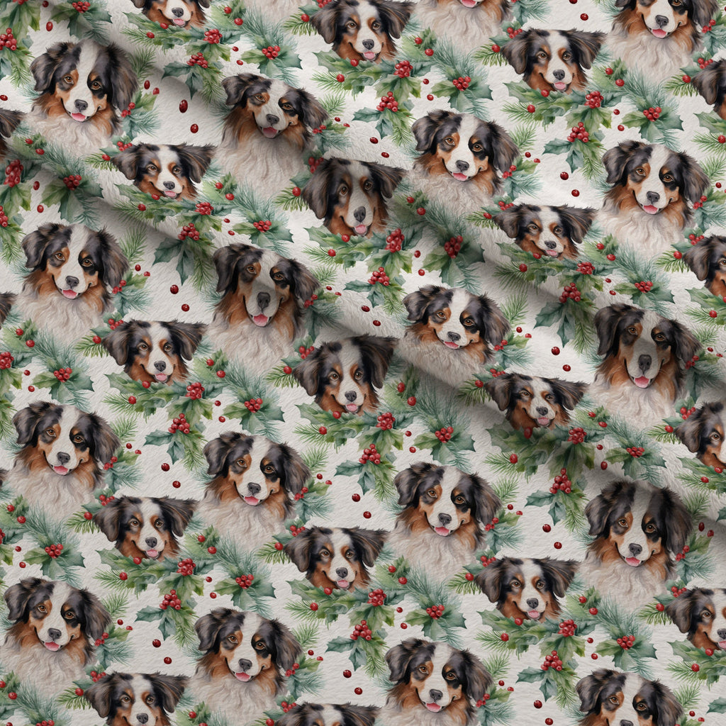 Holiday Pups Pattern 10 Fleece Fabric — fleece fabric folded close-up preview (mv-fleece-v1:lying)