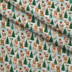 Holiday Pups Pattern 12 Fleece Fabric — fleece fabric folded close-up preview (mv-fleece-v1:lying)