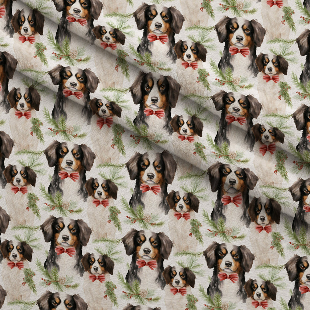 Holiday Pups Pattern 6 Fleece Fabric — fleece fabric folded close-up preview (mv-fleece-v1:lying)